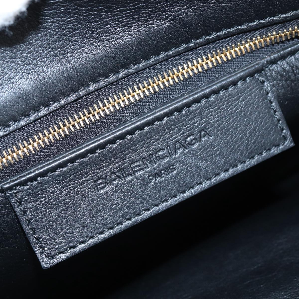 Balenciaga Paper A6 Hand Bag Bore 2way Black Gold 370926 Auth 210525M