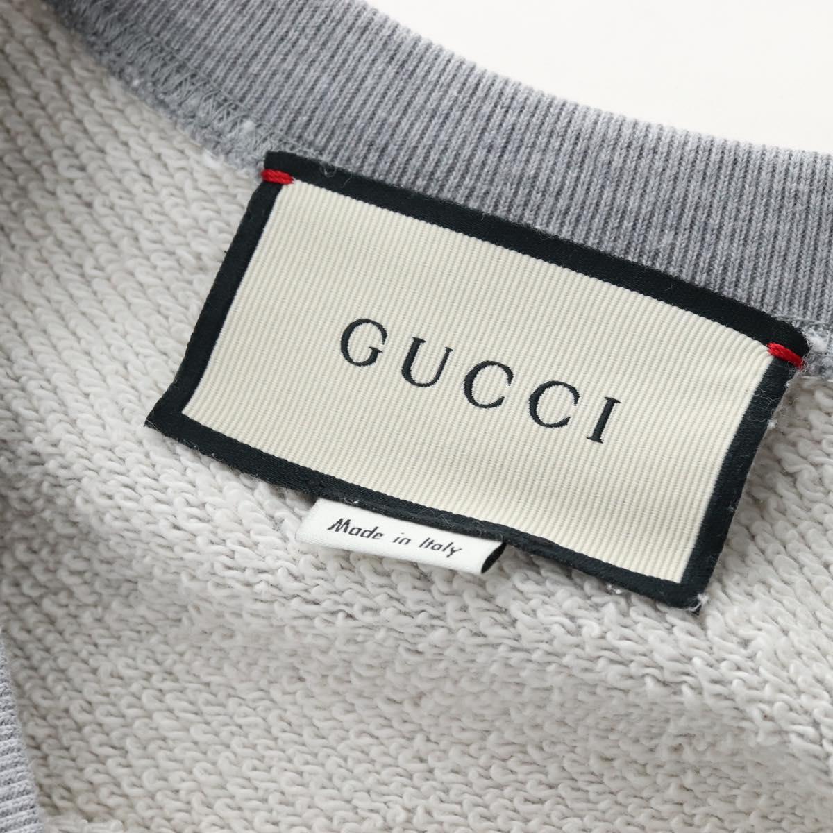 GUCCI Trainer Cotton Gray Auth 210537M