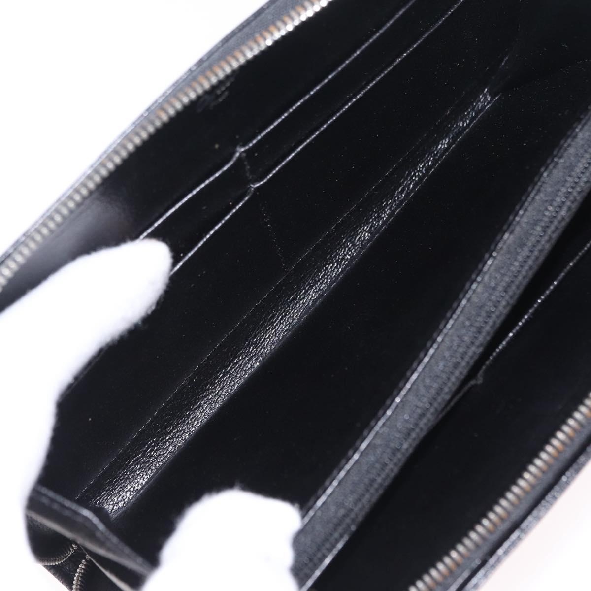 Cartier Marcello Long Wallet Leather Black Silver Auth 210609V