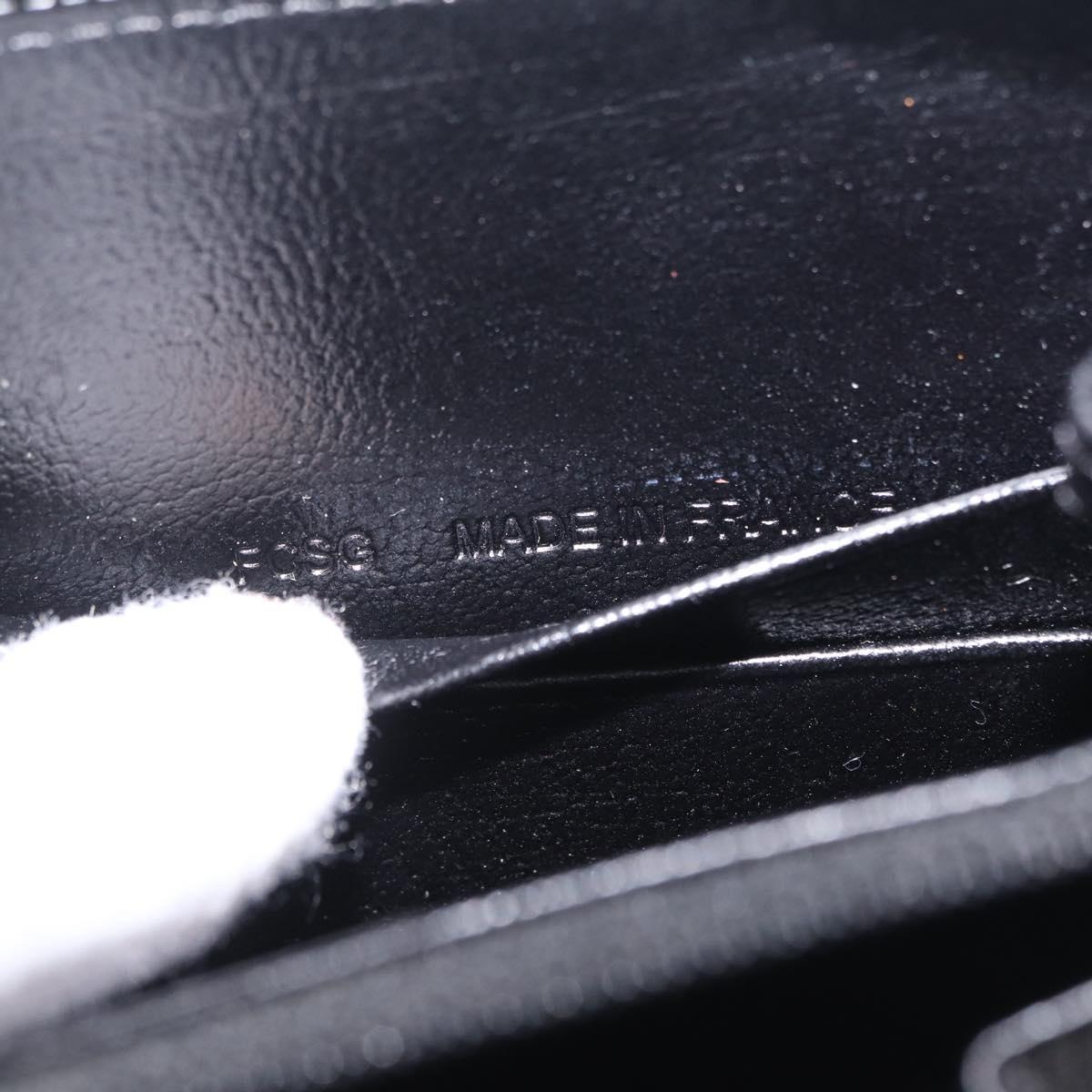 Cartier Marcello Long Wallet Leather Black Silver Auth 210609V