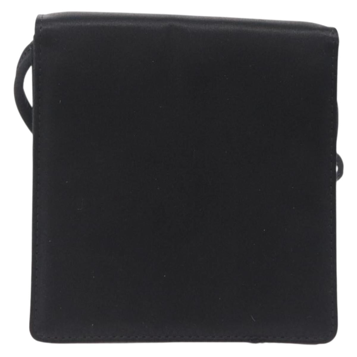 BVLGARI Classico Hand Bag Satin Black Auth 210625A