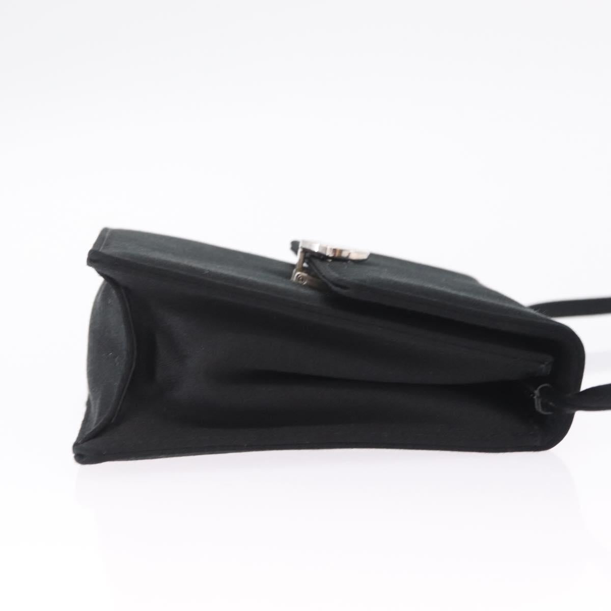 BVLGARI Classico Hand Bag Satin Black Auth 210625A