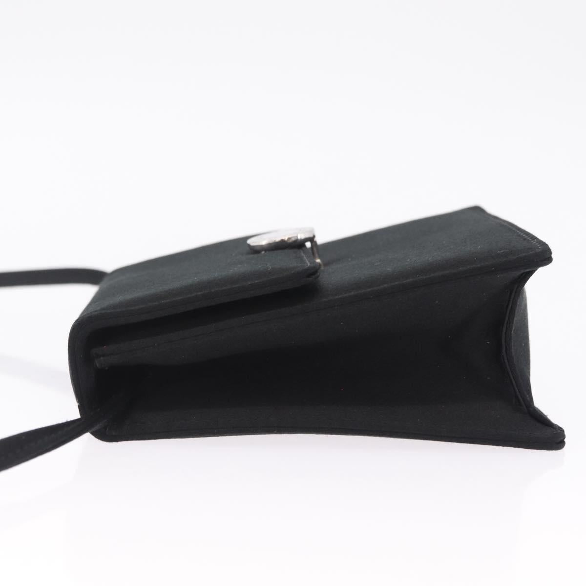 BVLGARI Classico Hand Bag Satin Black Auth 210625A