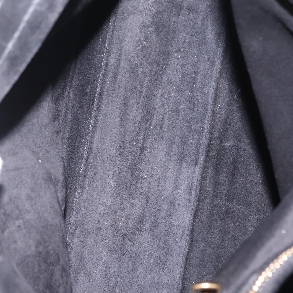 Saint Laurent Muse Two Hand Bag Leather Black Gold Auth 210627A