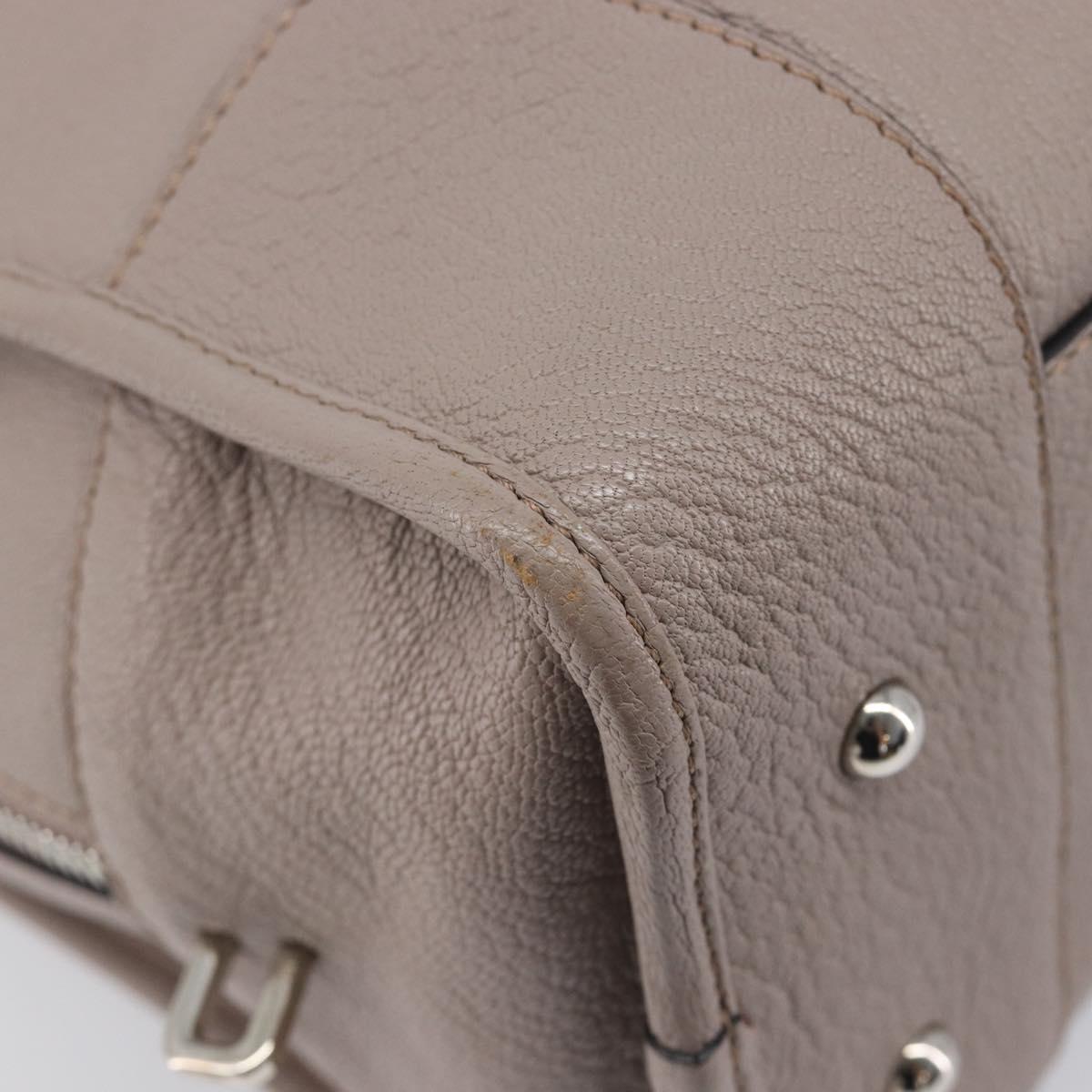 LOEWE Amazona 36 Hand Bag Leather Purple Gray Auth 210640A