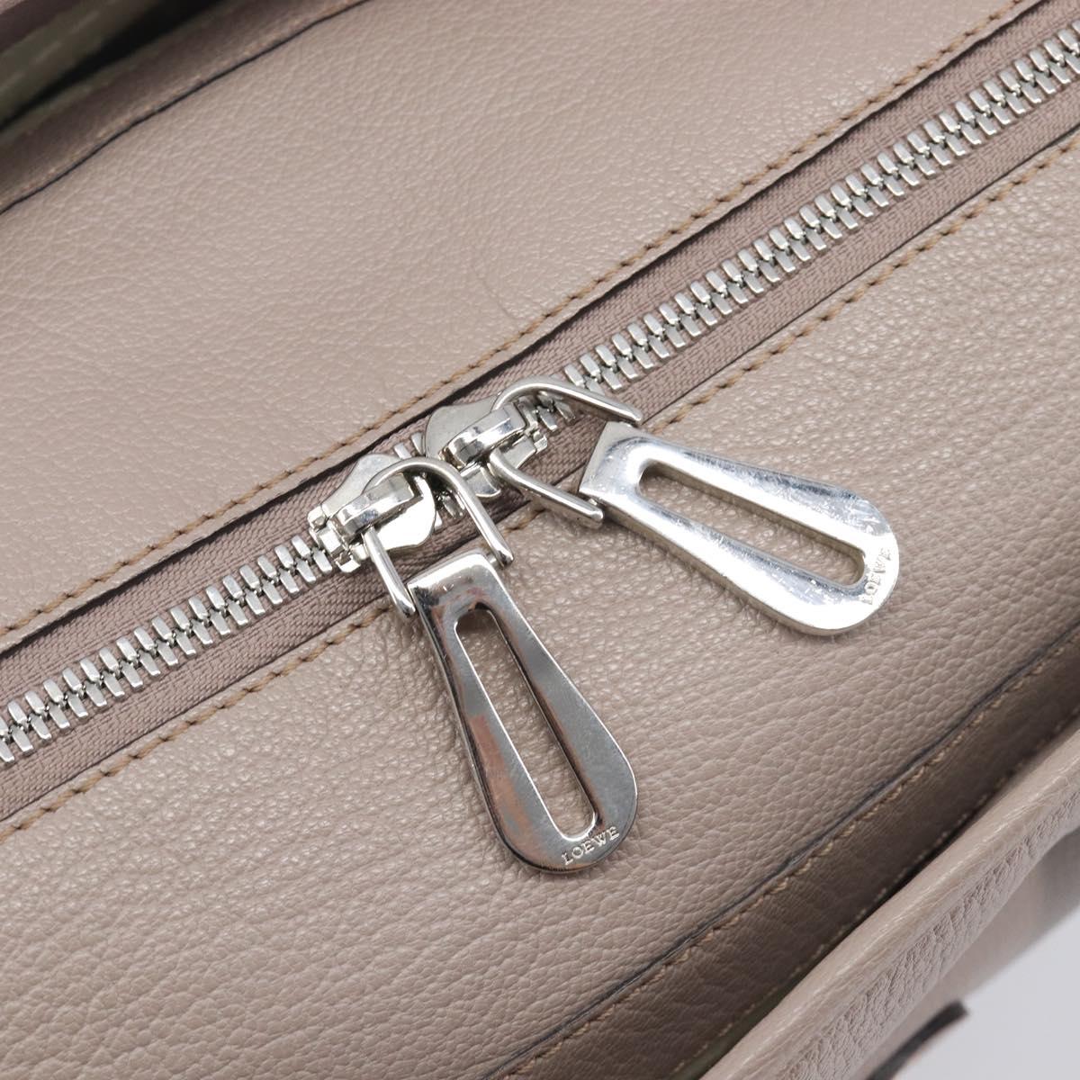 LOEWE Amazona 36 Hand Bag Leather Purple Gray Auth 210640A