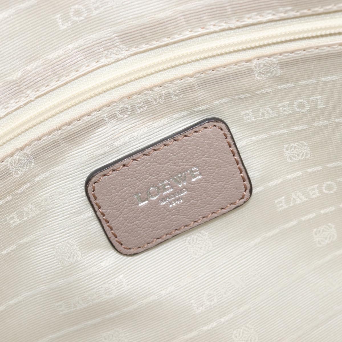 LOEWE Amazona 36 Hand Bag Leather Purple Gray Auth 210640A