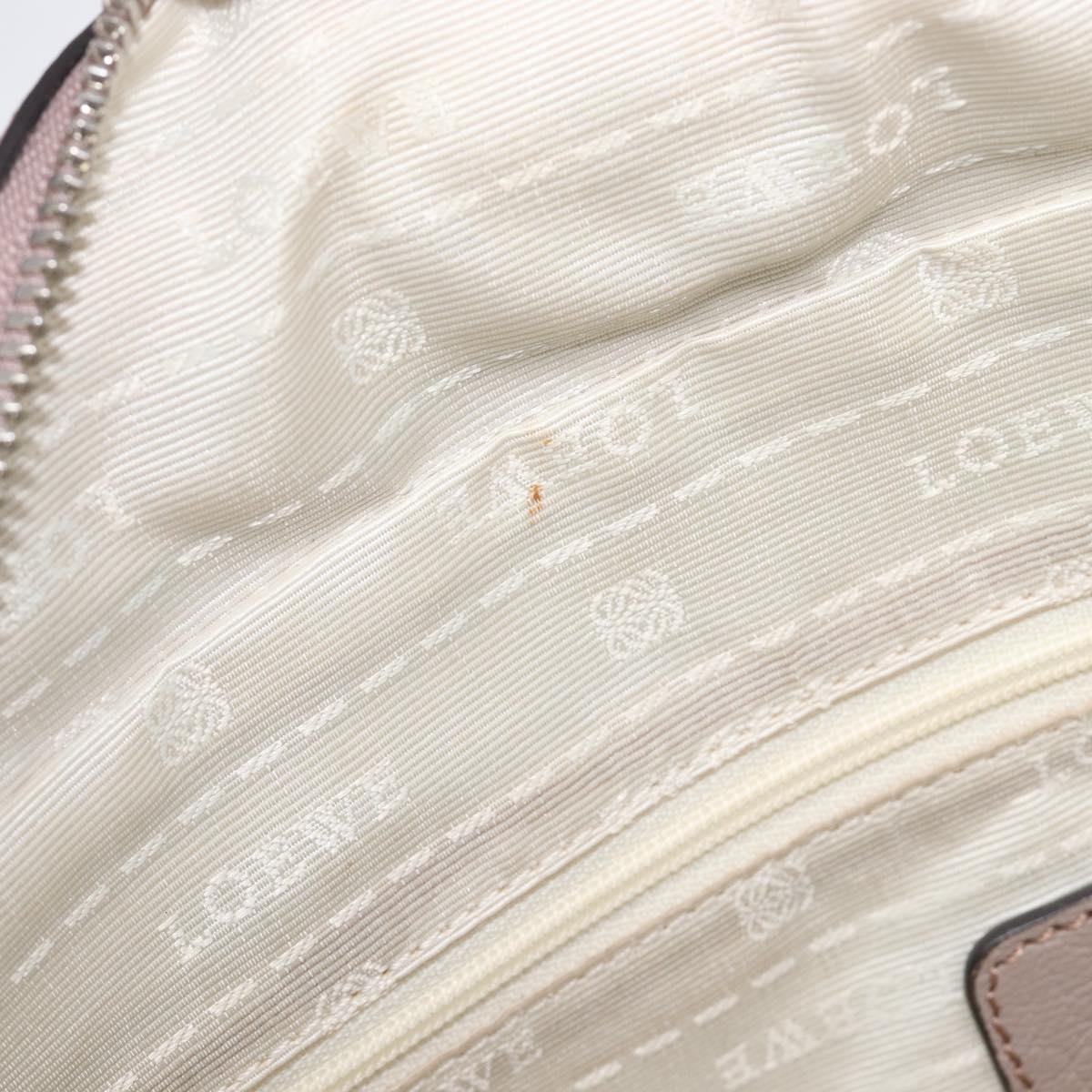 LOEWE Amazona 36 Hand Bag Leather Purple Gray Auth 210640A