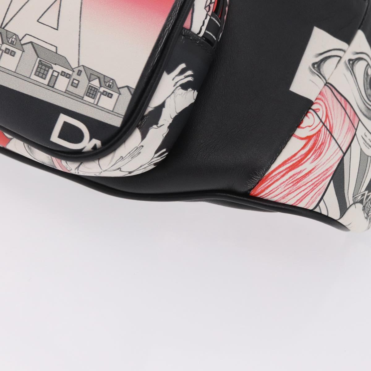 PRADA James Jean Collaboration Body Bag Leather Multicolor Silver Auth 210642M
