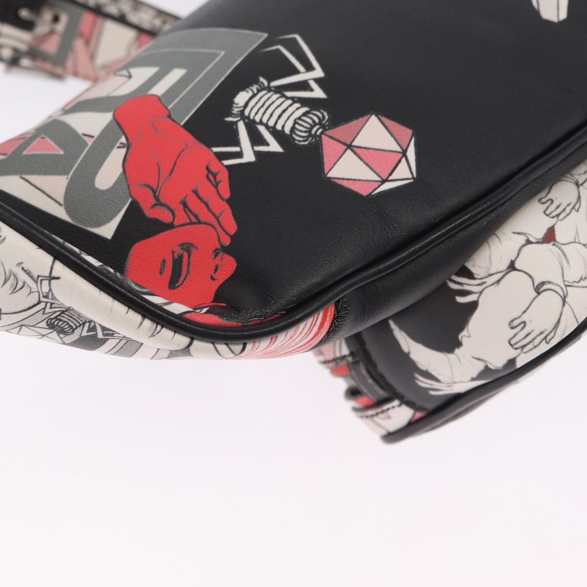 PRADA James Jean Collaboration Body Bag Leather Multicolor Silver Auth 210642M