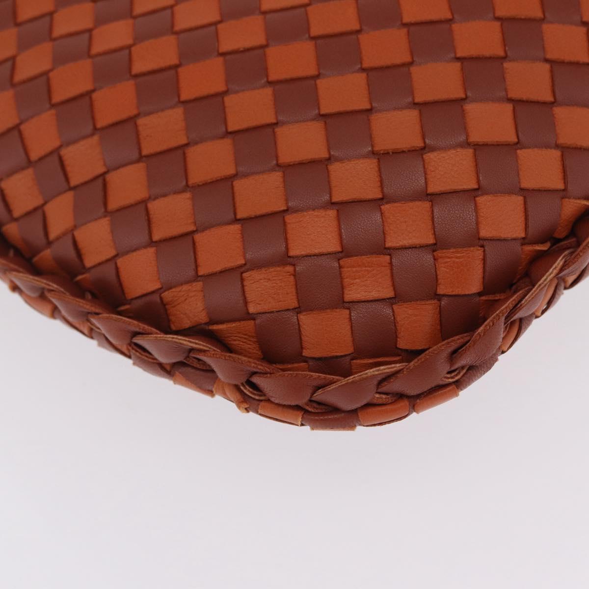 Bottega Veneta INTRECCIATO Hobo Bag Leather Brown Gold 115653 Auth 210646V