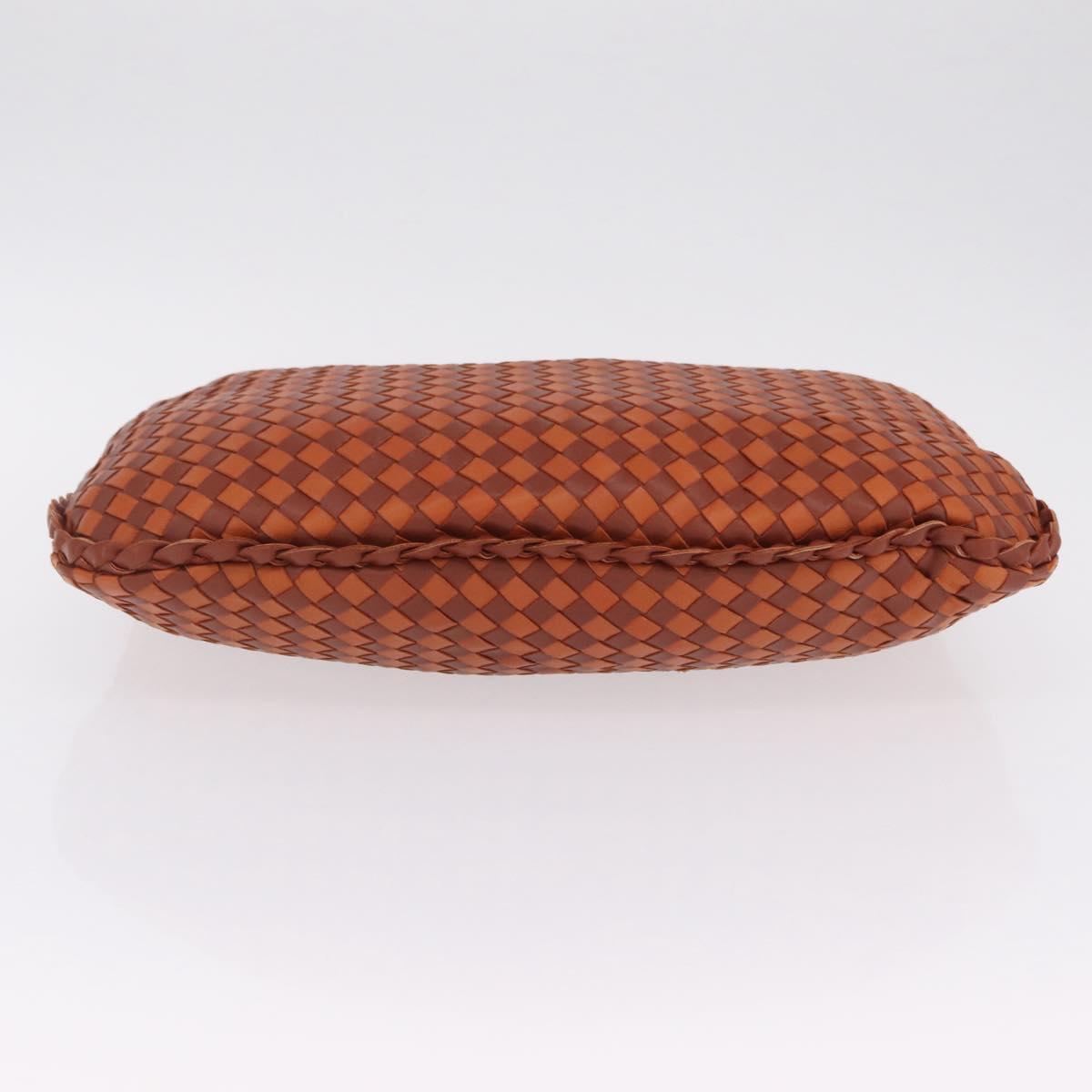Bottega Veneta INTRECCIATO Hobo Bag Leather Brown Gold 115653 Auth 210646V