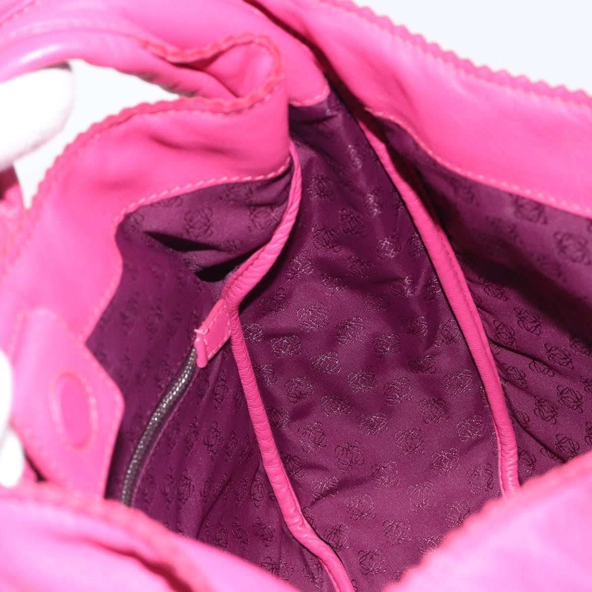 LOEWE Vient 30 Shoulder Bag Leather Pink Auth 210648A