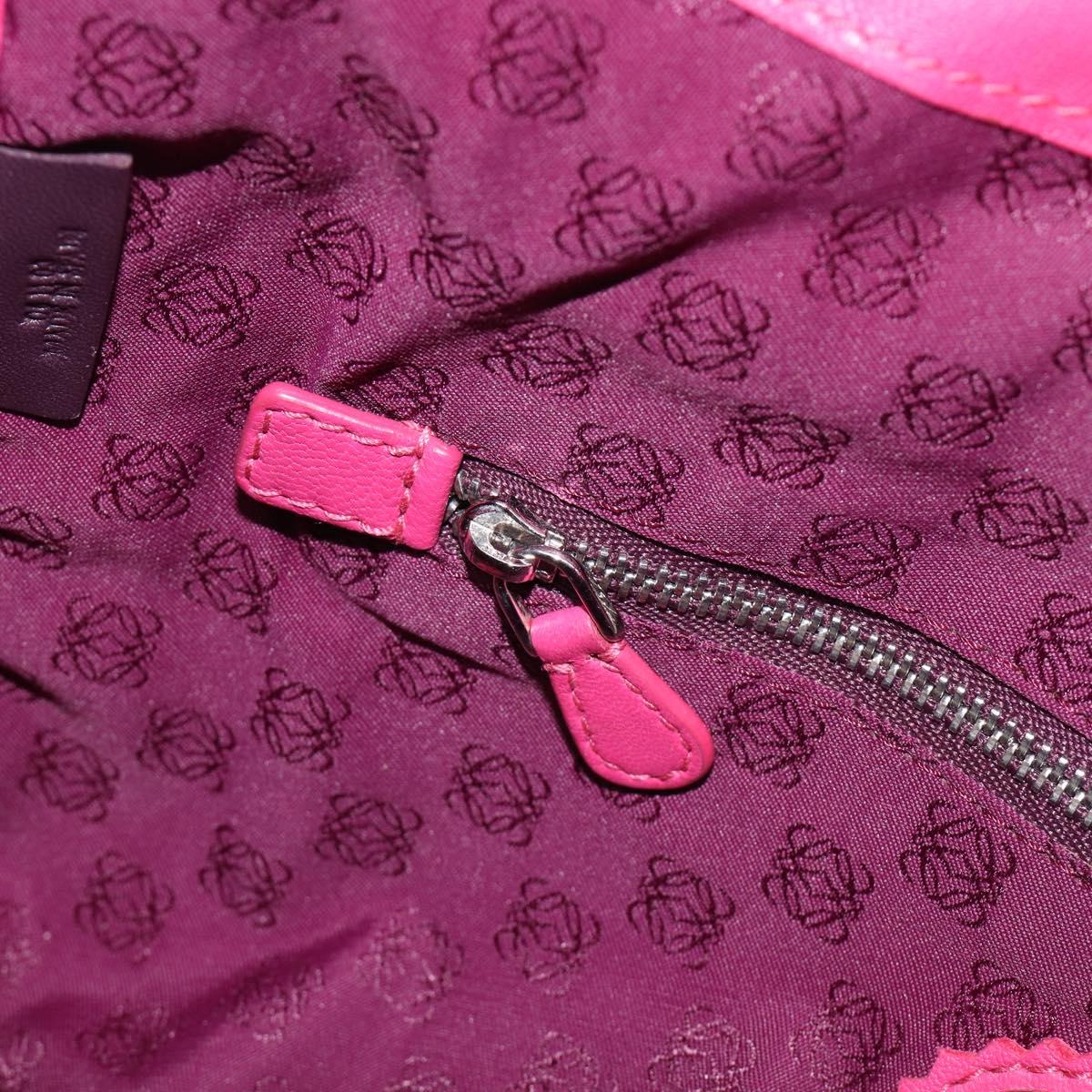 LOEWE Vient 30 Shoulder Bag Leather Pink Auth 210648A