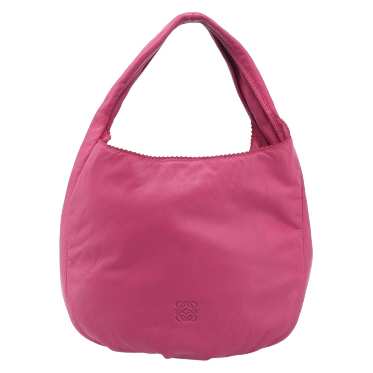 LOEWE Vient 30 Shoulder Bag Leather Pink Auth 210648A