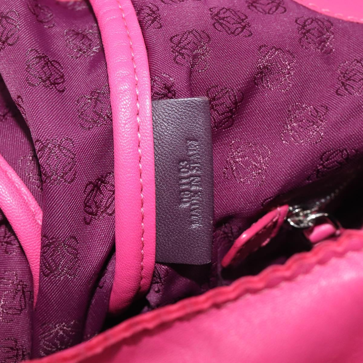 LOEWE Vient 30 Shoulder Bag Leather Pink Auth 210648A