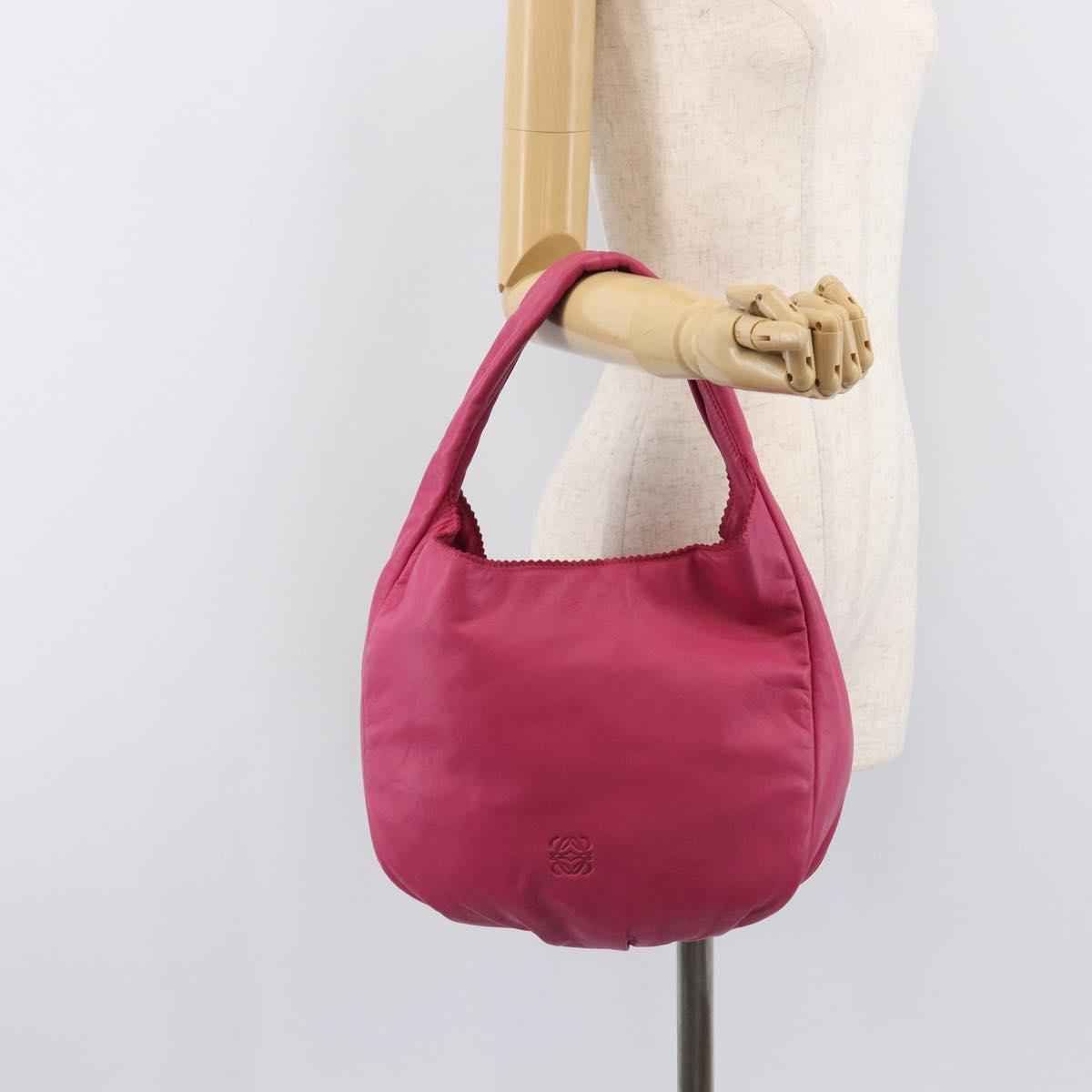 LOEWE Vient 30 Shoulder Bag Leather Pink Auth 210648A