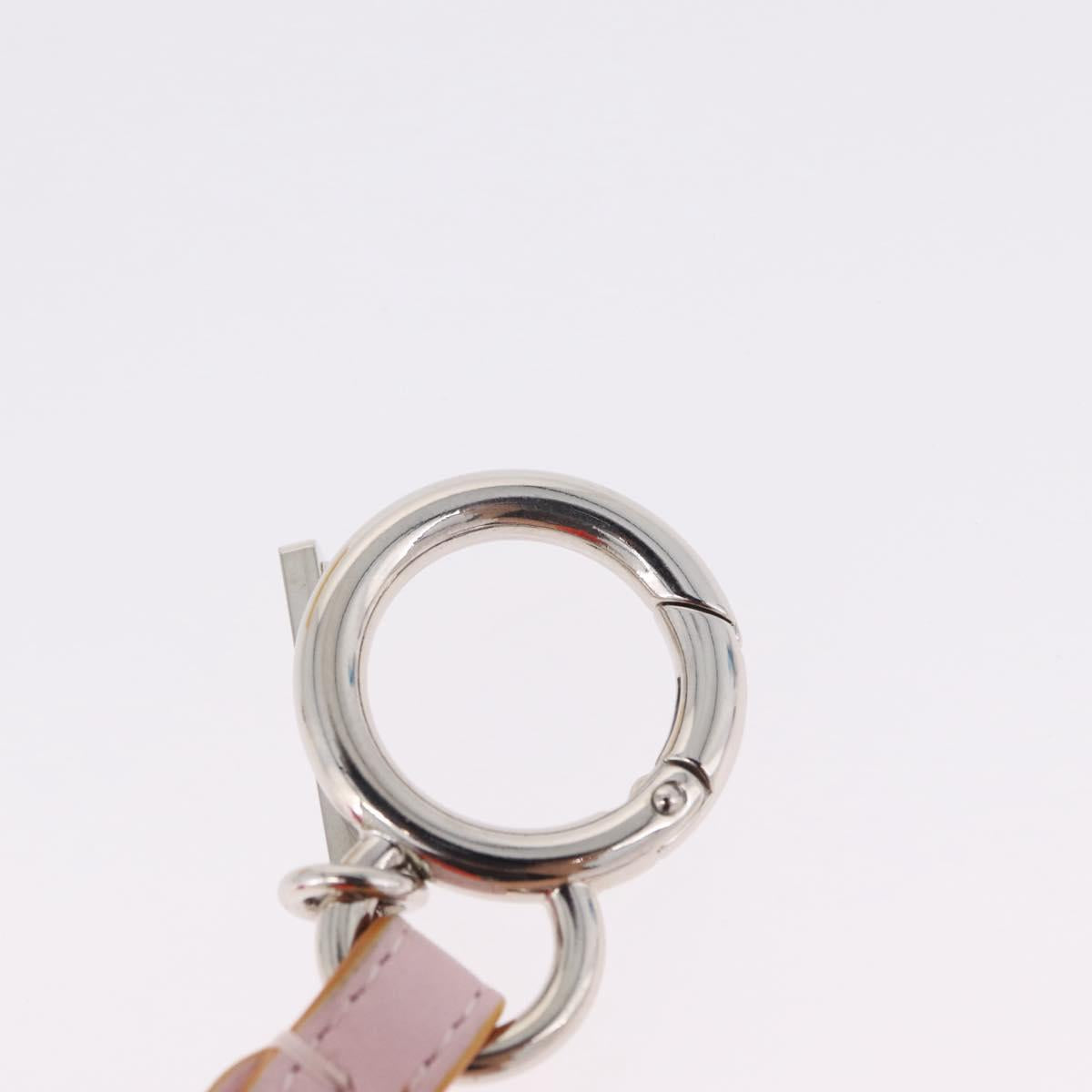 FENDI Ice Cream Bag Charm Leather Purple Silver Auth 210659M