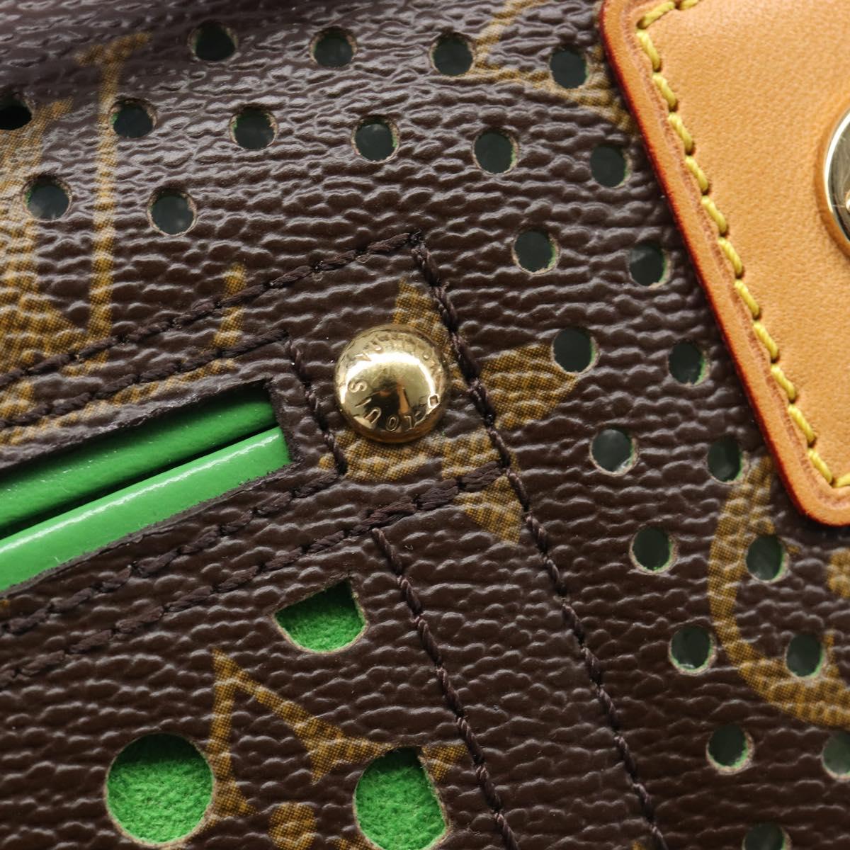 LOUIS VUITTON Monogram Perfo Pochette Accessoires Vert M95184 LV Auth 210664SAV