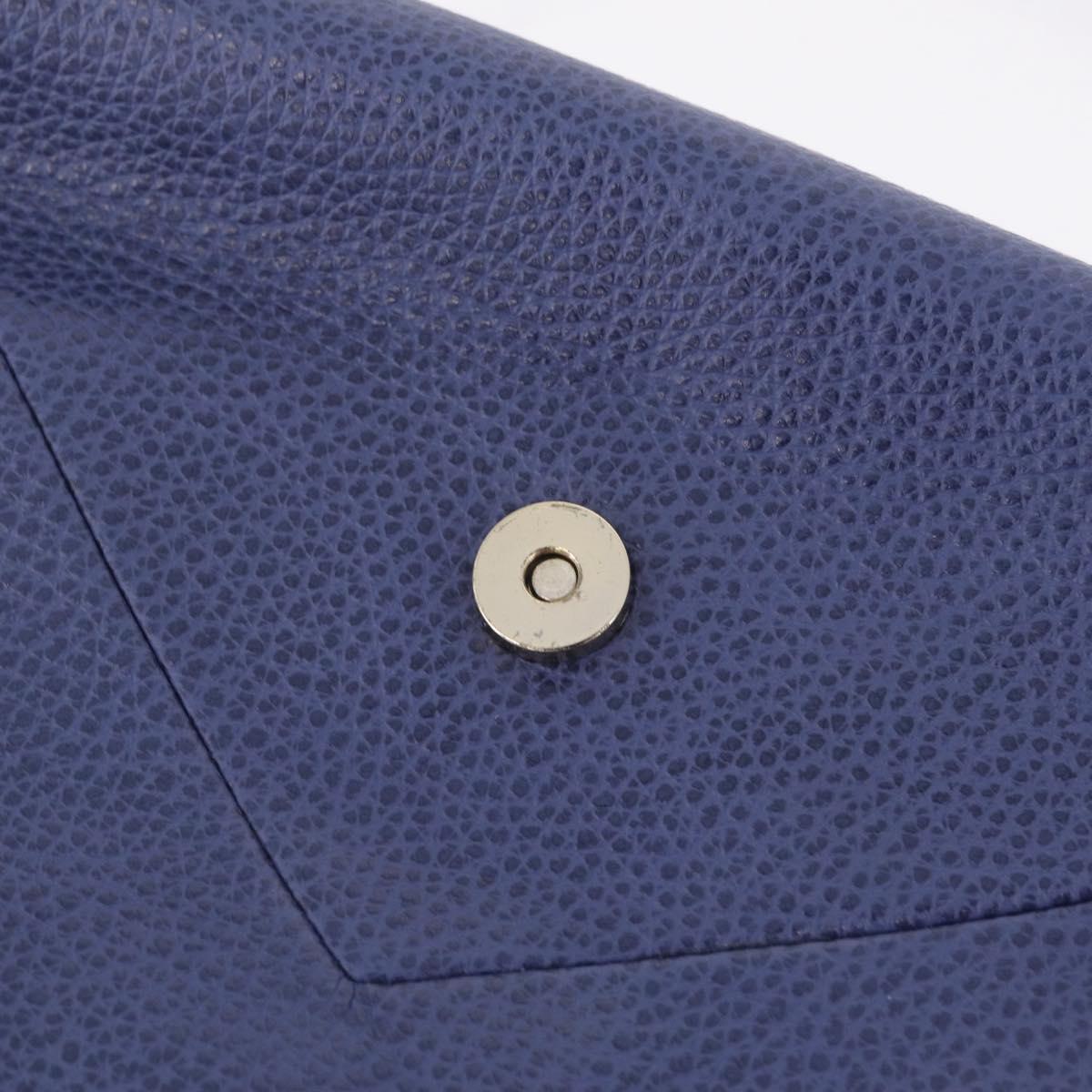 Vivienne Westwood Shoulder Bag Leather Blue Gold Auth 210665A