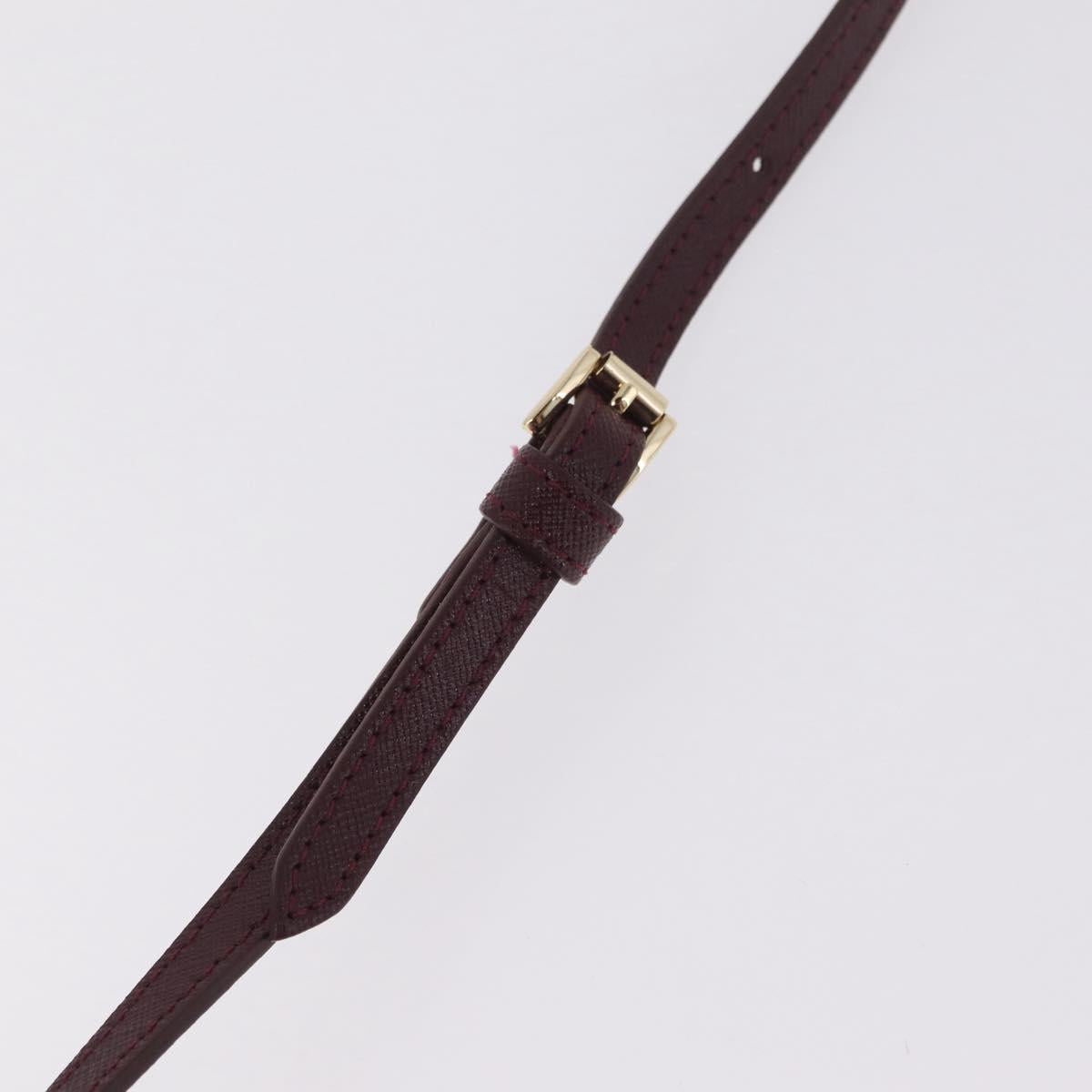 Vivienne Westwood Shoulder Bag Leather Bordeaux Gold Auth 210668A