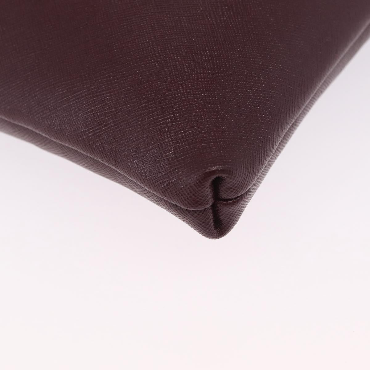 Vivienne Westwood Shoulder Bag Leather Bordeaux Gold Auth 210668A