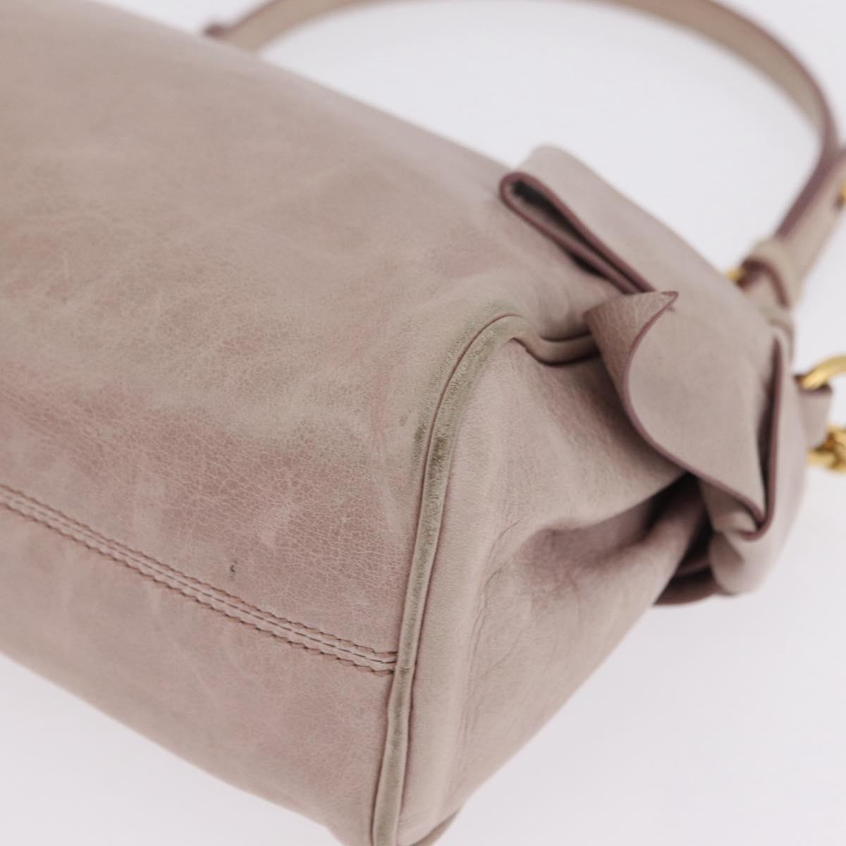 Miu Miu Shoulder Bag Vitellolux Pink Gold Auth 210676A