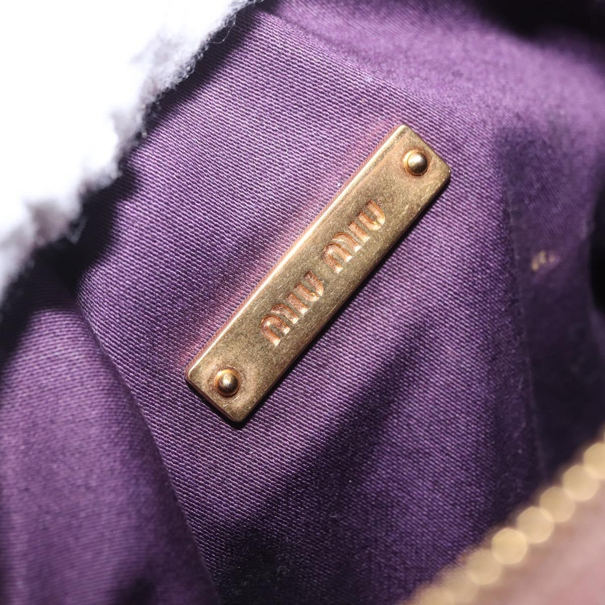 Miu Miu Shoulder Bag Vitellolux Pink Gold Auth 210676A