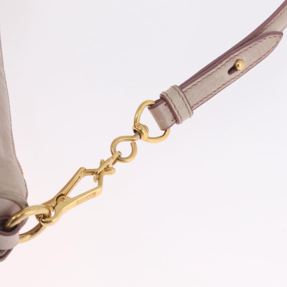 Miu Miu Shoulder Bag Vitellolux Pink Gold Auth 210676A
