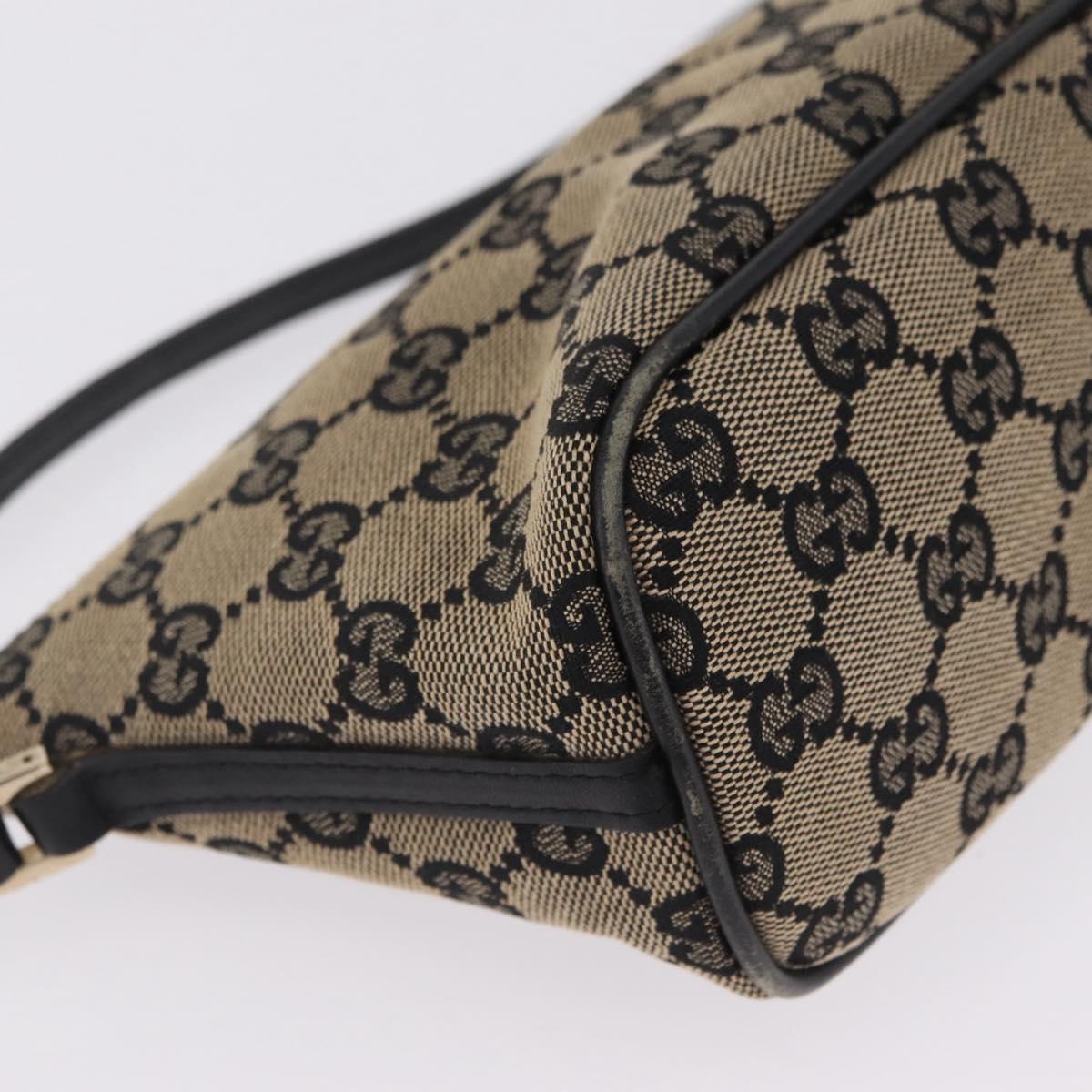 GUCCI GG Canvas Accessory Pouch Navy Gold 039 1103 2123 Auth 210677A