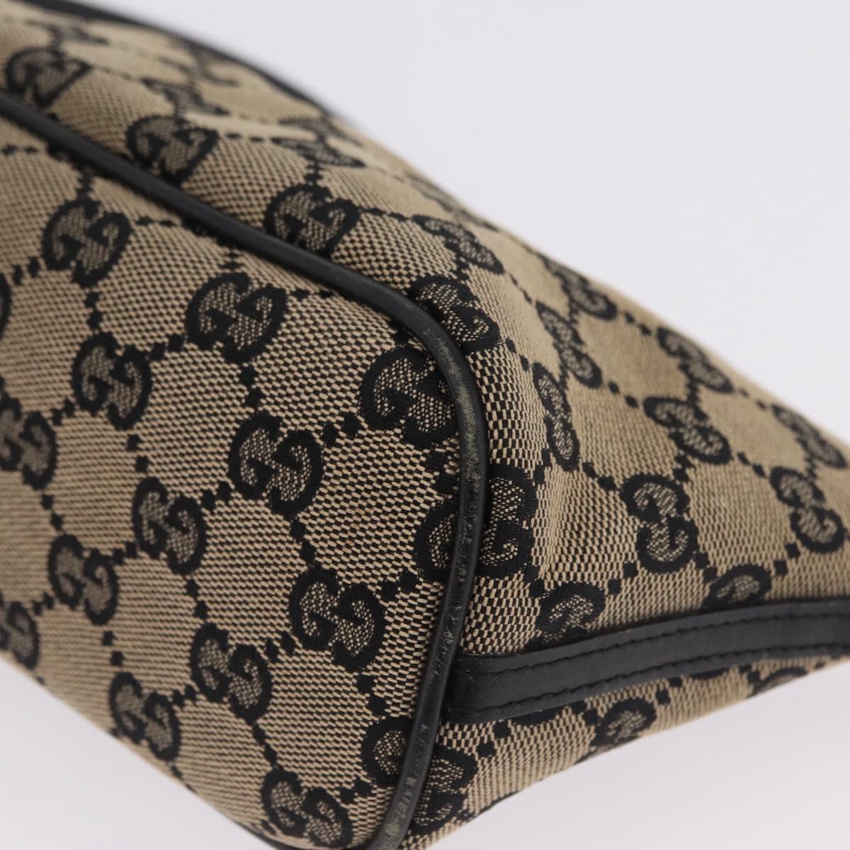 GUCCI GG Canvas Accessory Pouch Navy Gold 039 1103 2123 Auth 210677A