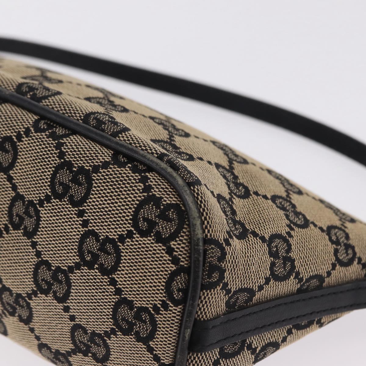 GUCCI GG Canvas Accessory Pouch Navy Gold 039 1103 2123 Auth 210677A