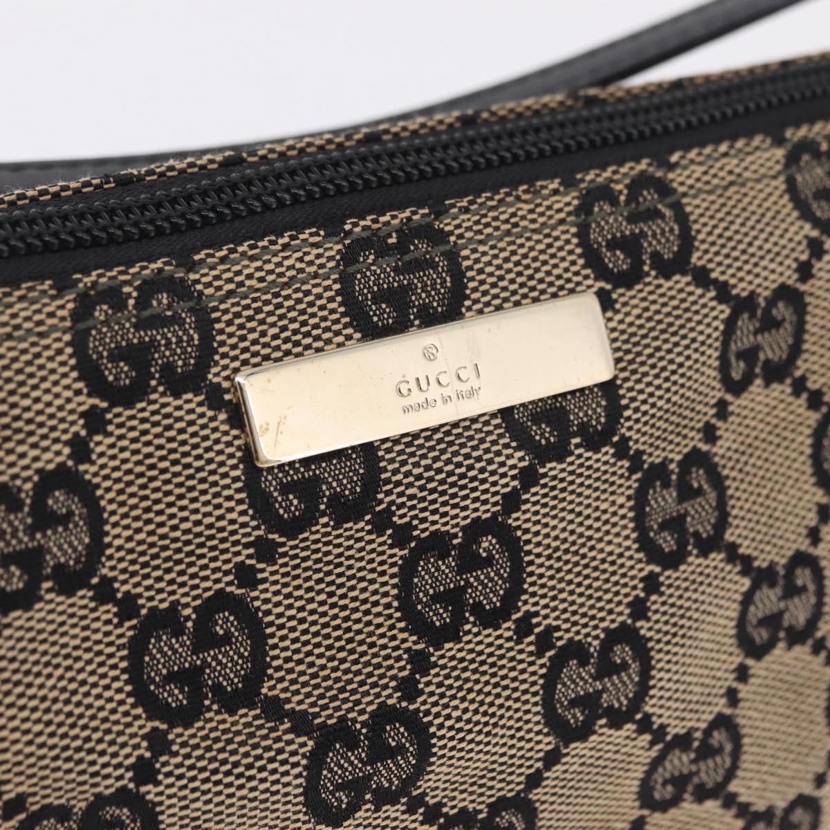 GUCCI GG Canvas Accessory Pouch Navy Gold 039 1103 2123 Auth 210677A