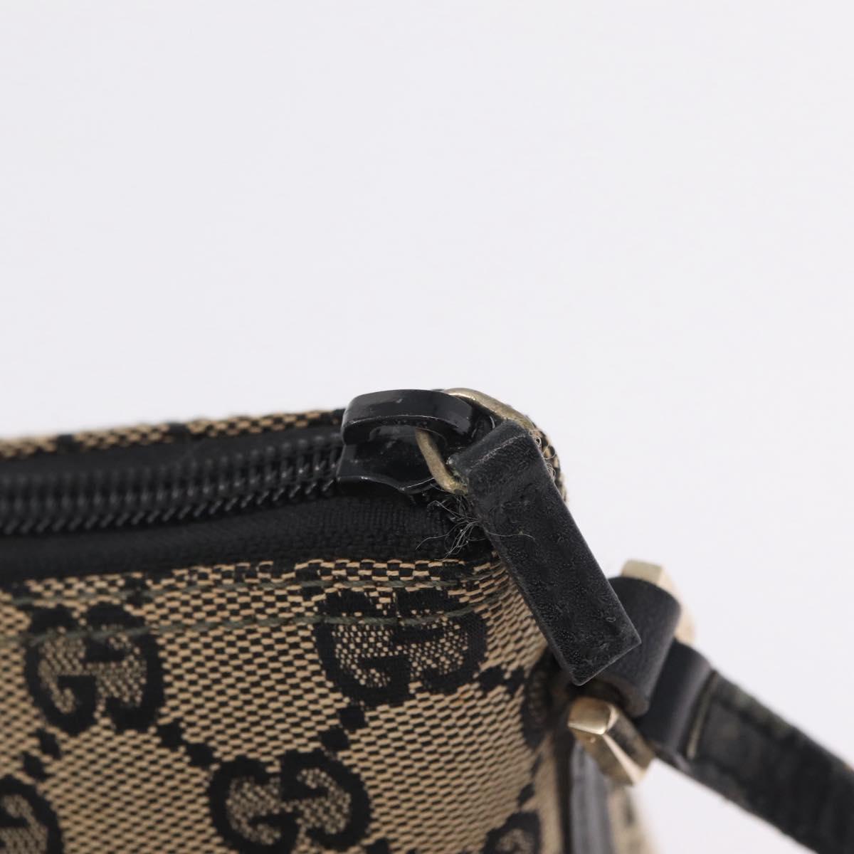 GUCCI GG Canvas Accessory Pouch Navy Gold 039 1103 2123 Auth 210677A
