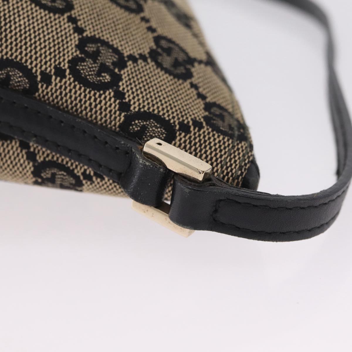 GUCCI GG Canvas Accessory Pouch Navy Gold 039 1103 2123 Auth 210677A