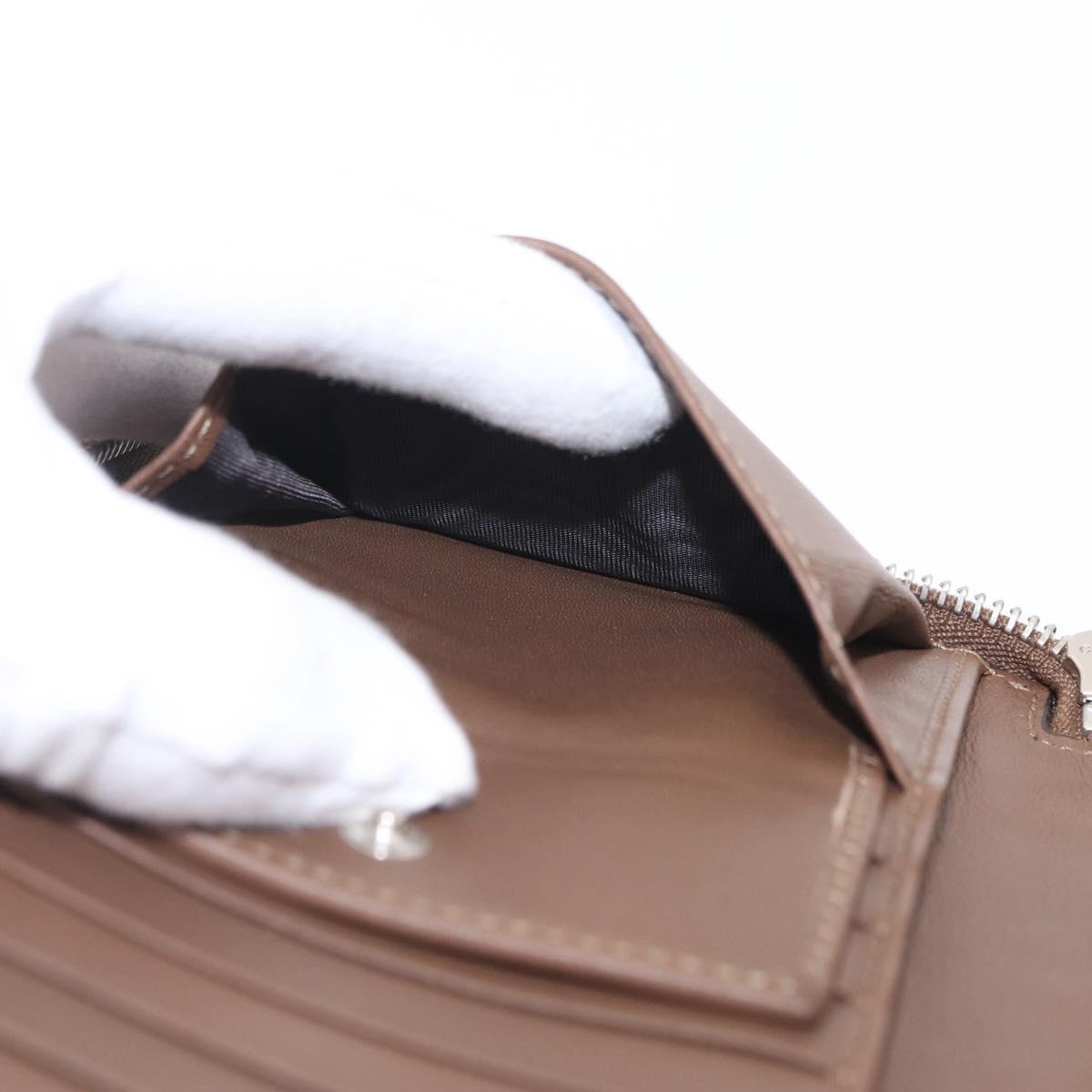 GUCCI Micro Guccissima Long Wallet Leather Outlet Beige 391465 Auth 210681A