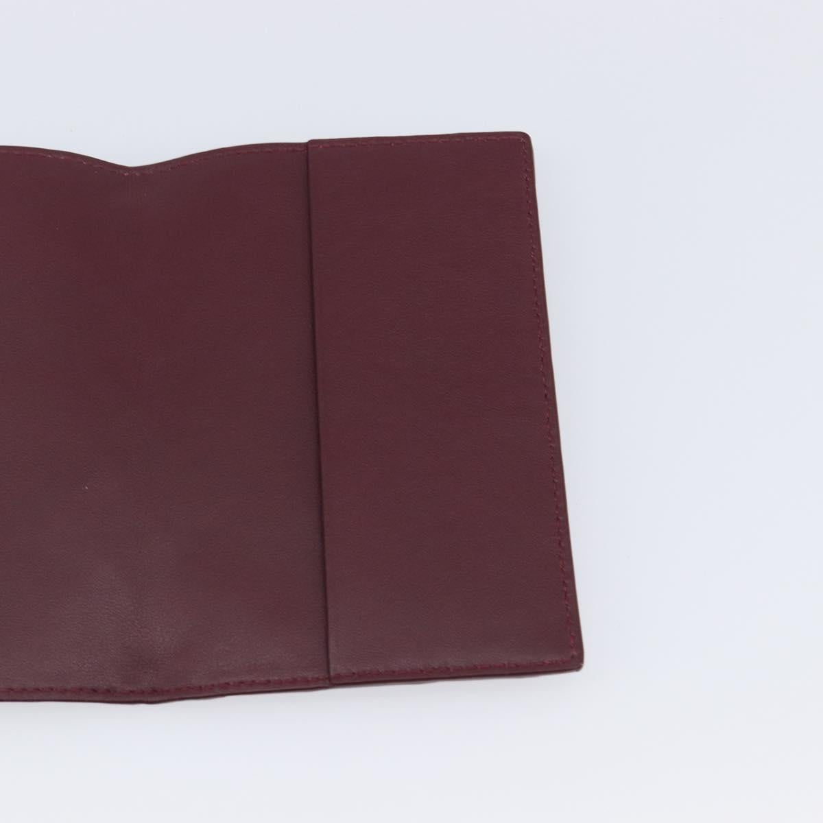 Bottega Veneta INTRECCIATO Day Planner Cover Leather Bordeaux Auth 210682M