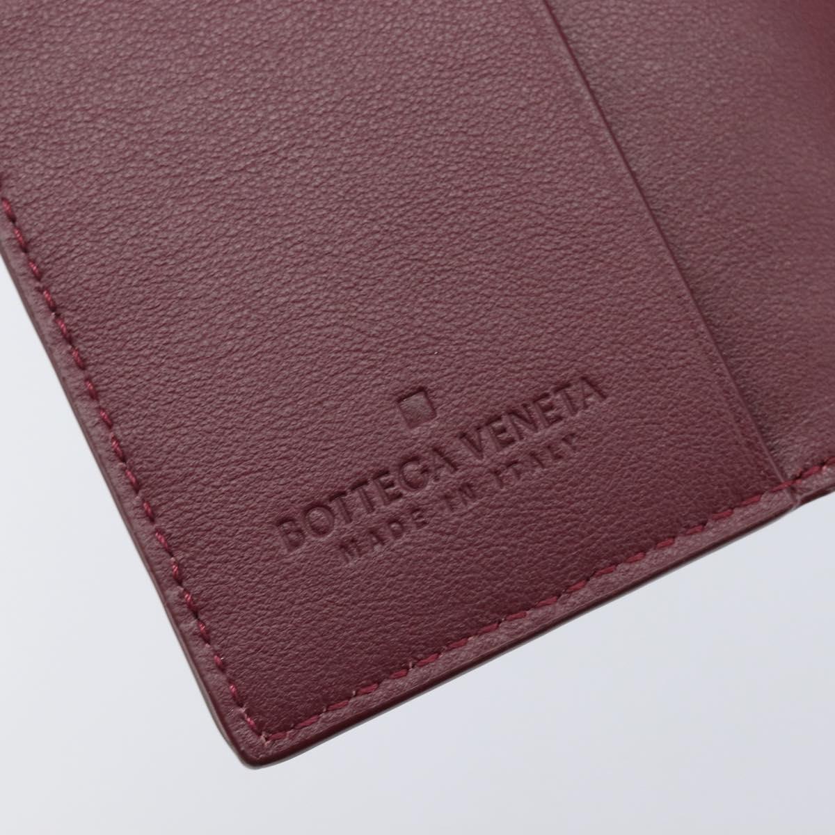 Bottega Veneta INTRECCIATO Day Planner Cover Leather Bordeaux Auth 210682M