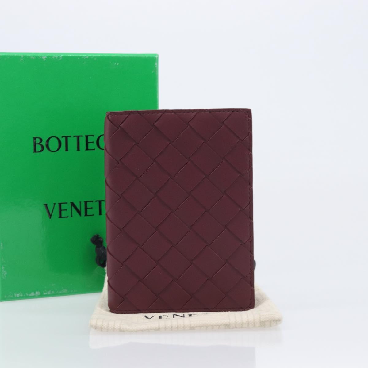 Bottega Veneta INTRECCIATO Day Planner Cover Leather Bordeaux Auth 210682M
