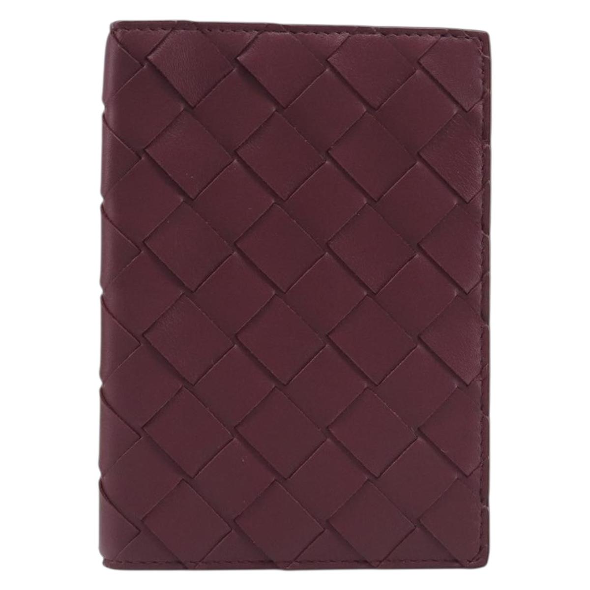 Bottega Veneta INTRECCIATO Day Planner Cover Leather Bordeaux Auth 210682M