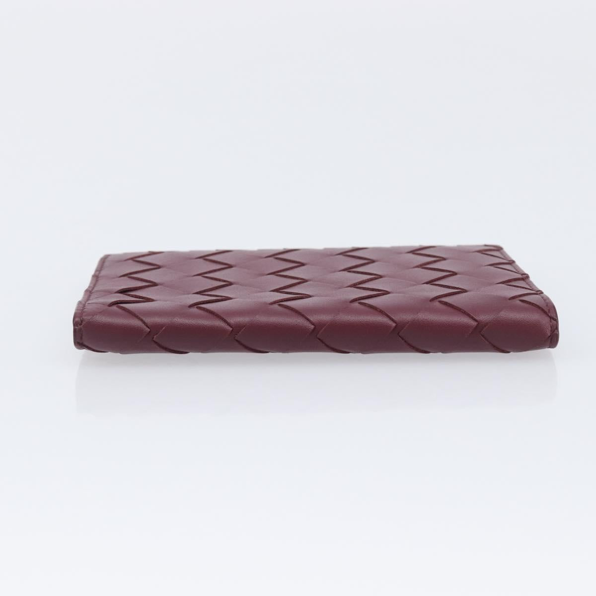 Bottega Veneta INTRECCIATO Day Planner Cover Leather Bordeaux Auth 210682M