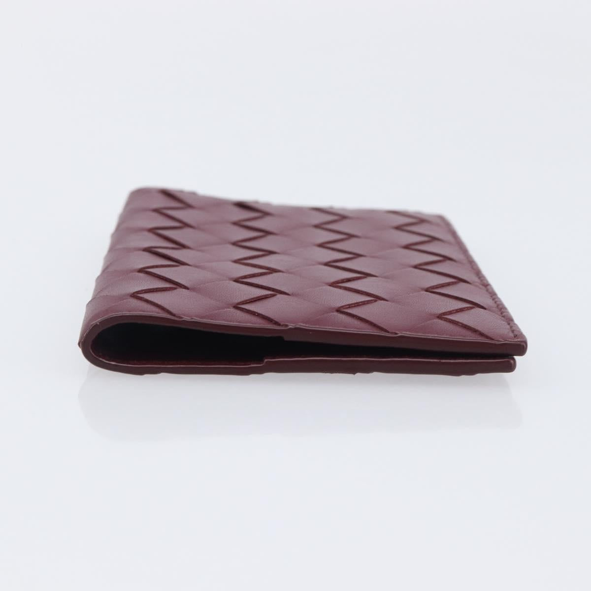 Bottega Veneta INTRECCIATO Day Planner Cover Leather Bordeaux Auth 210682M