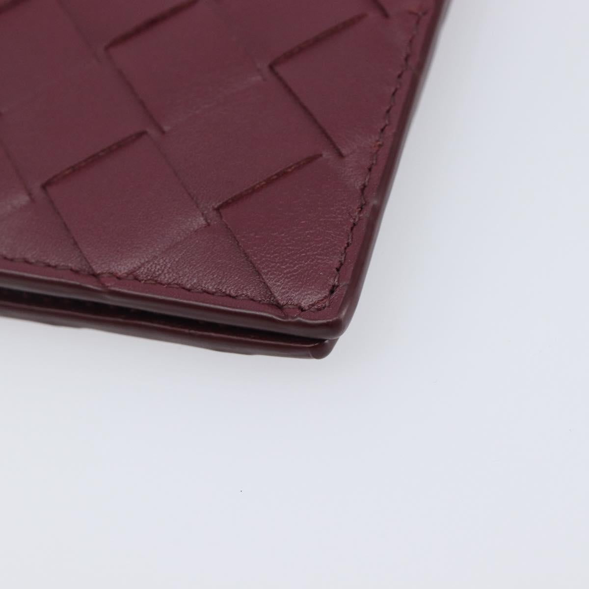 Bottega Veneta INTRECCIATO Day Planner Cover Leather Bordeaux Auth 210682M
