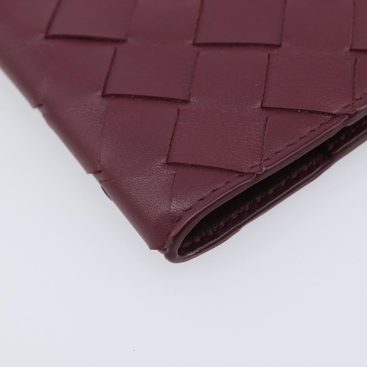 Bottega Veneta INTRECCIATO Day Planner Cover Leather Bordeaux Auth 210682M