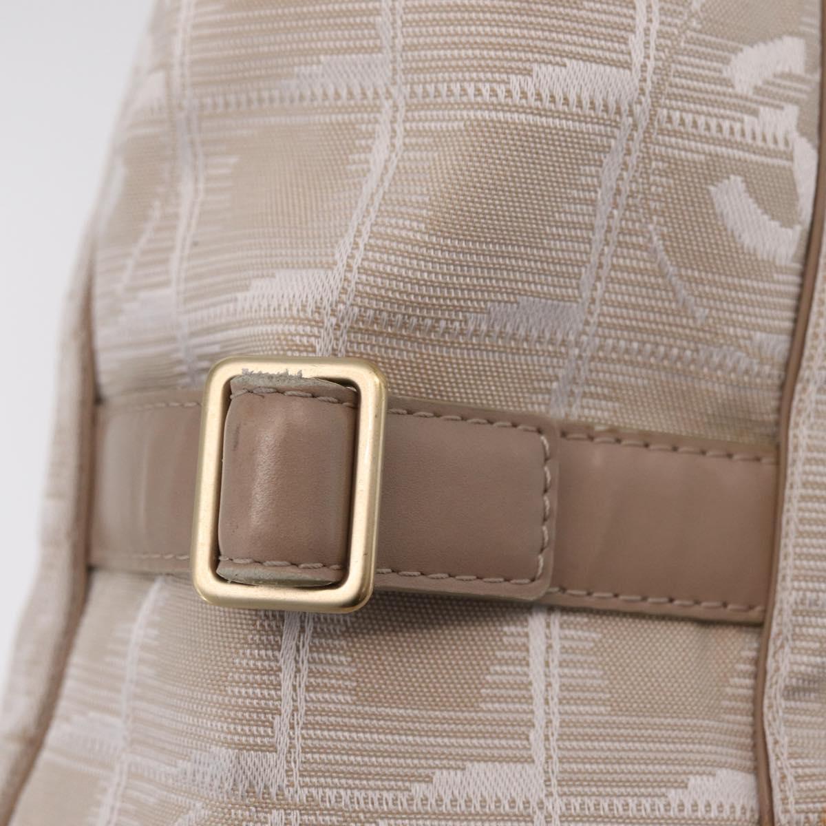 CHANEL New Travel Line Tote Bag Canvas Beige Gold CC Auth 210687A