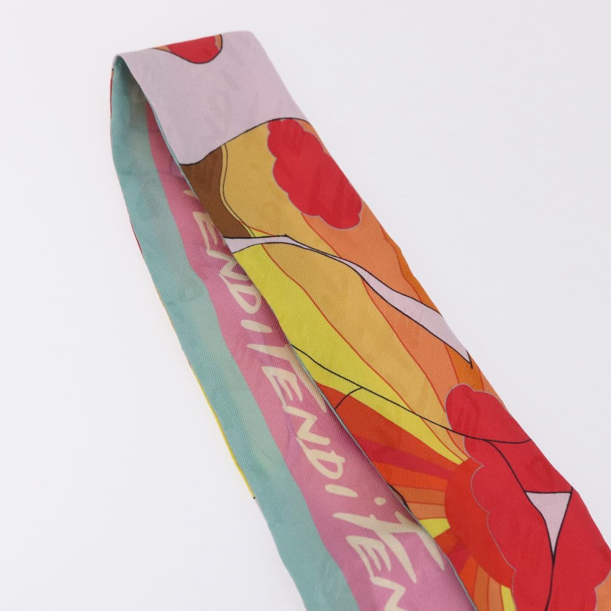 FENDI Scarf Silk Multicolor Auth 210695M