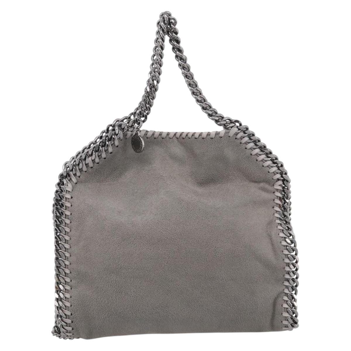 Stella McCartney Chain Falabella Bag polyester Gray Silver 371223 Auth 210705A