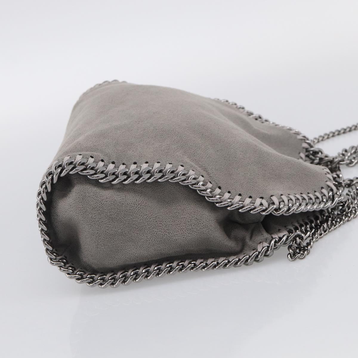 Stella McCartney Chain Falabella Bag polyester Gray Silver 371223 Auth 210705A