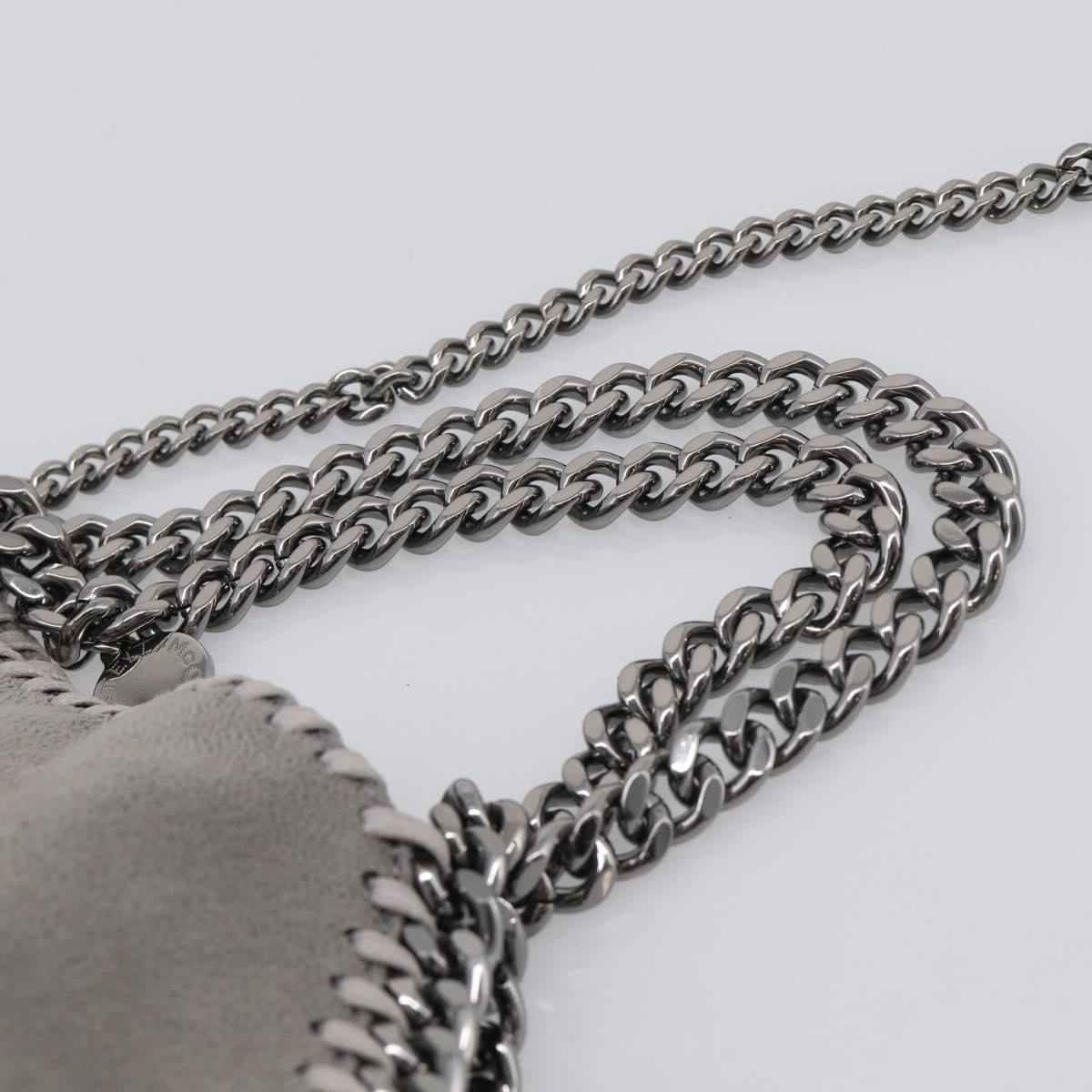Stella McCartney Chain Falabella Bag polyester Gray Silver 371223 Auth 210705A