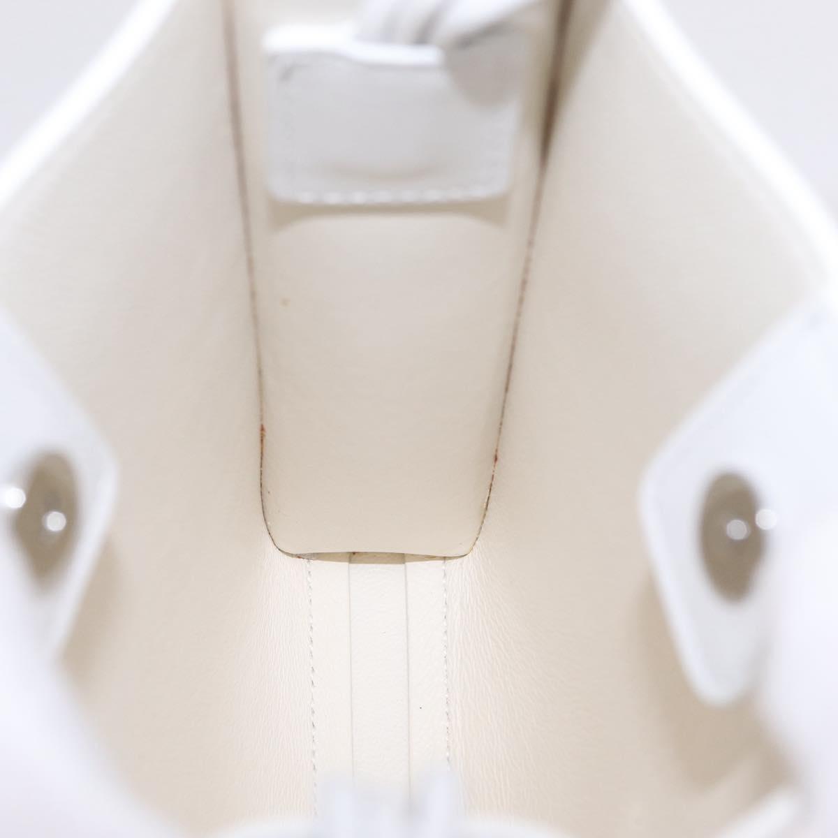 Jil Sander Shoulder Bag Leather White Silver Auth 210706A